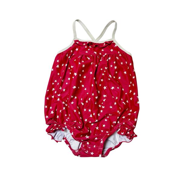 SweetHoney One Piece Red Stars Swimsuit 3T - Picture 1 of 6